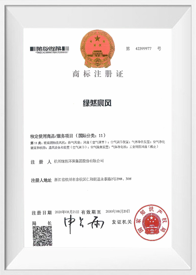 Certificado de registro de marca