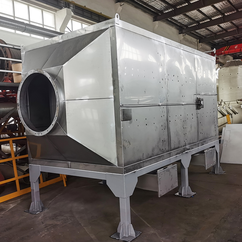 Estrutura de carga superior e descarga lateral Caixa de adsorção de carvão ativado em aço inoxidável 304